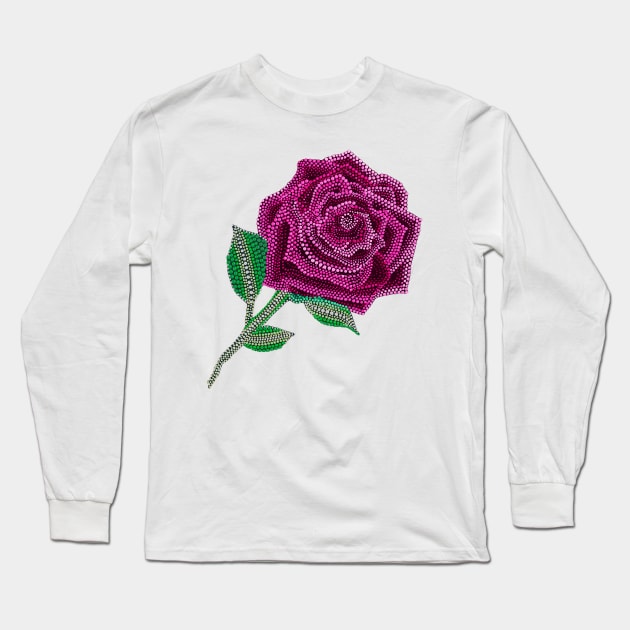 Rose - Magenta Long Sleeve T-Shirt by Amy Diener